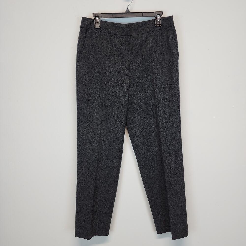 Rafaella Womens Wool Trousers Slacks Pants Size 10 30" Dark Gray Tapered Lined